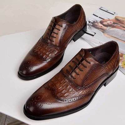 chaussure marque crocodile brun