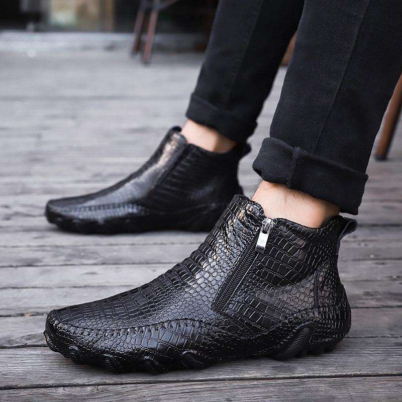 chaussures homme crocodile cuir