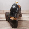 Chaussures croco en cuir
