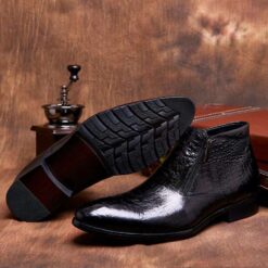 bottine imitation croco modèle homme