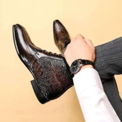 bottines croco homme