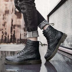 bottines croco noir mannequin homme