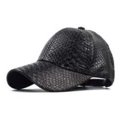 casquette effet crocodile noir