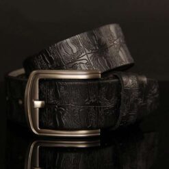 ceinture crocodile pour homme noir