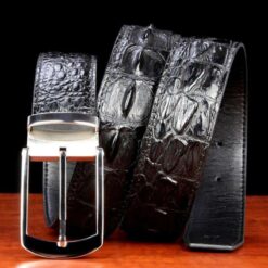 ceinture homme crocodile véritable noire