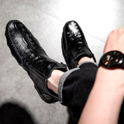 chaussures croco homme cuir