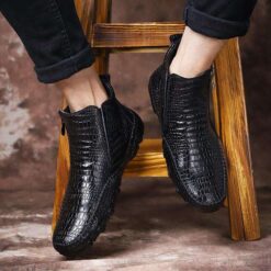 chaussures homme crocodile cuir