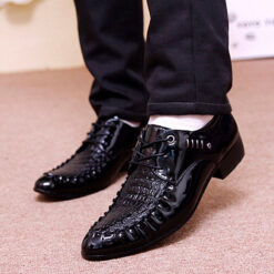 chaussures imitation croco pour homme
