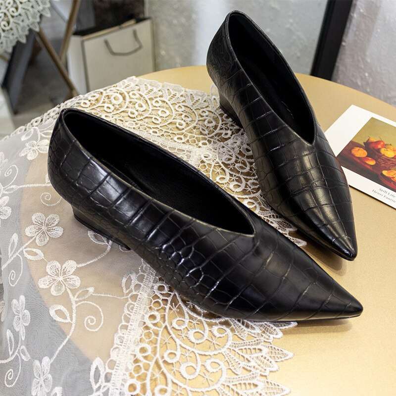 escarpin croco noir modèle