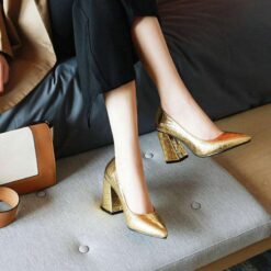 escarpin imitation croco