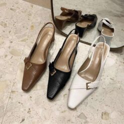 escarpins croco femme