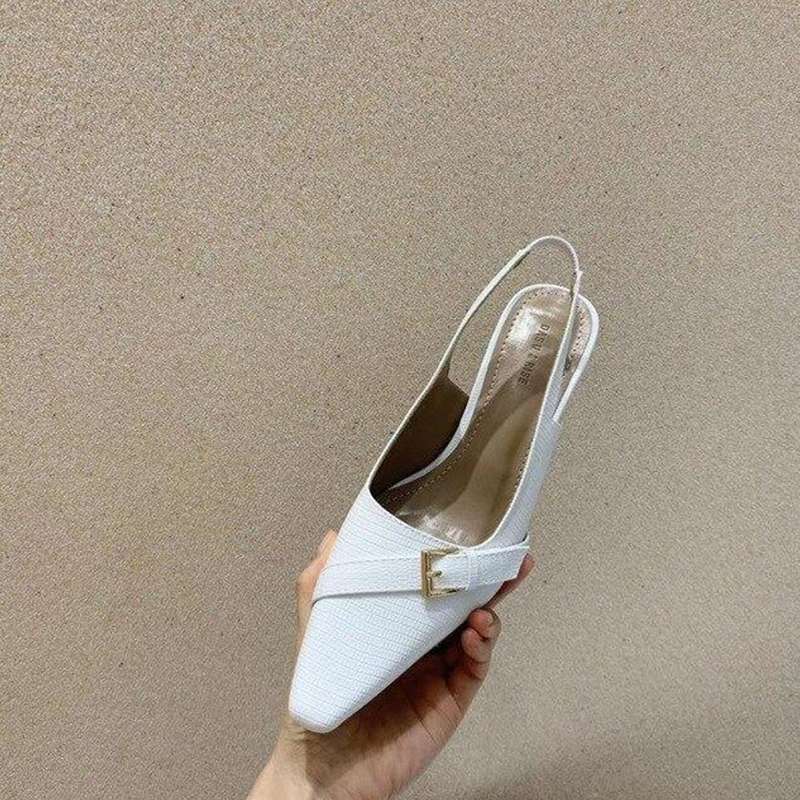 escarpins croco femme blanc