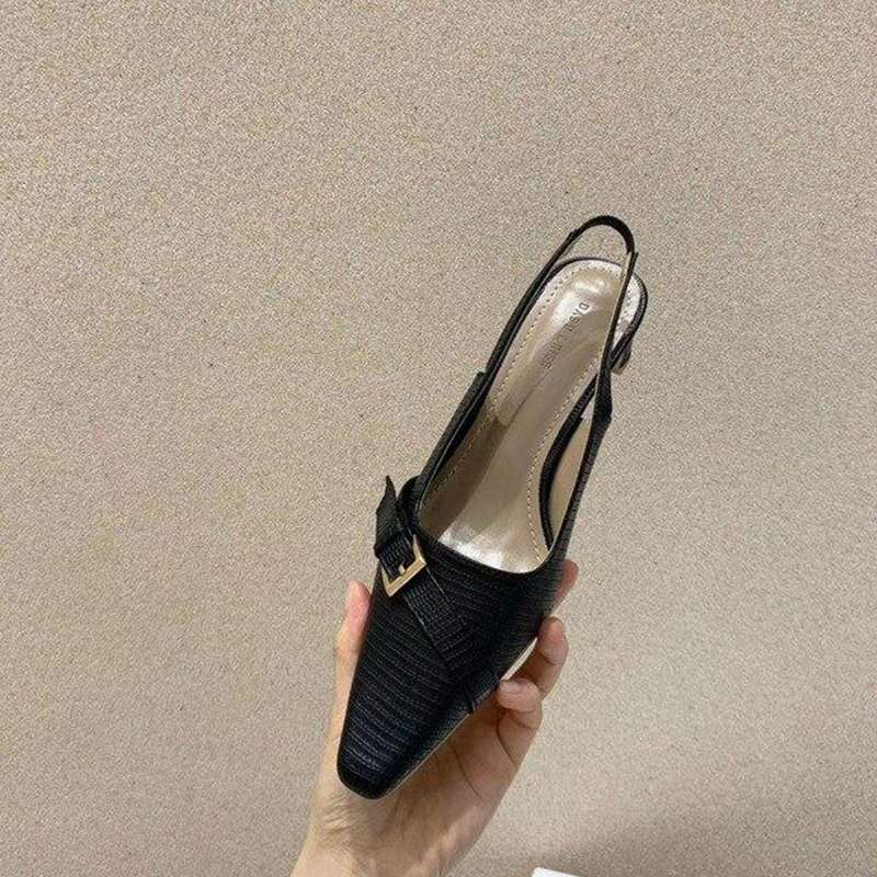 escarpins croco femme noir