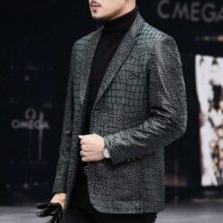 mannequin veste cuir homme crocodile