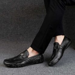 mocassin croco homme