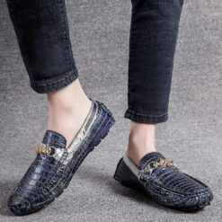 mocassin effet croco