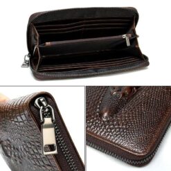 porte monnaie crocodile homme interieur