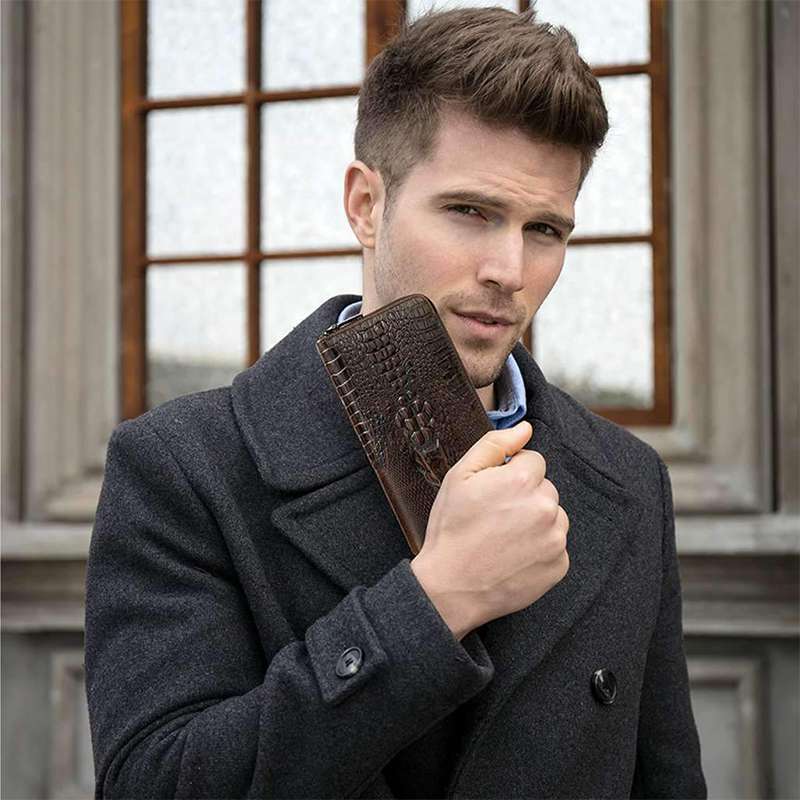 porte monnaie crocodile homme