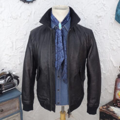 Veste En Cuir Effet Croco