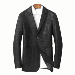 Veste Cuir Crocodile Homme