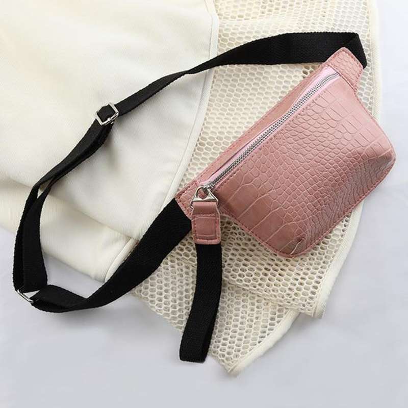 sac bandoulière femme croco rose