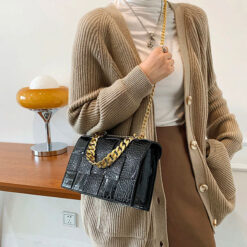 sac croco noir de marque pour femme