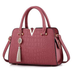 sac de jour croco rose