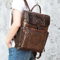 sac dos crocodile homme