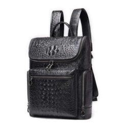 sac dos crocodile homme noir