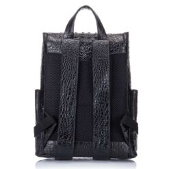 sac à dos effet croco noir arrière