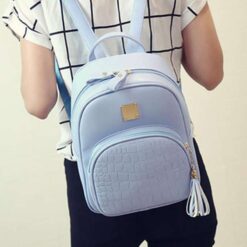 sac à dos femme croco bleu