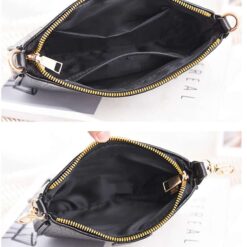 sac effet croco noir intérieur