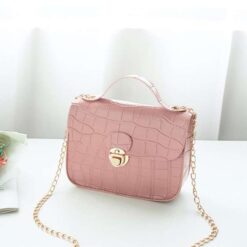 sac femme croco rose