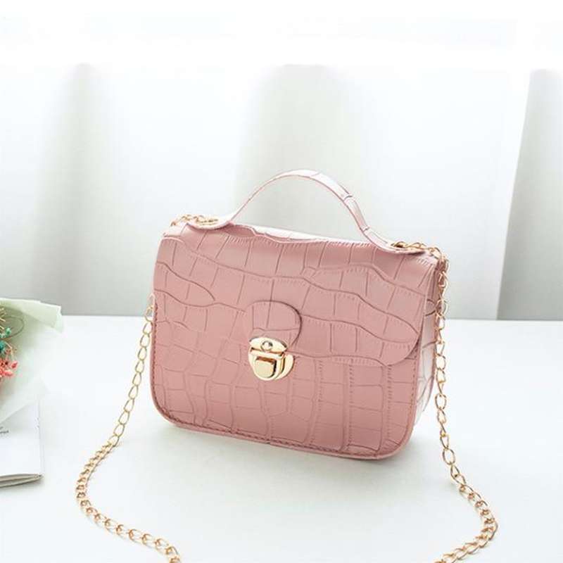 sac femme croco rose