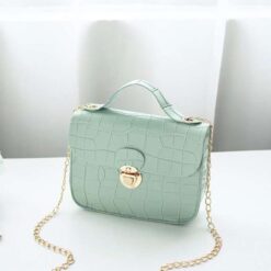 sac femme croco vert