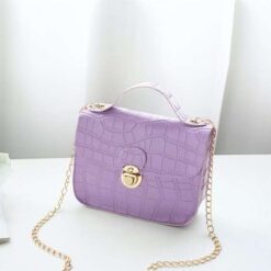 sac femme croco violet