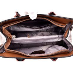 sac marron croco intérieur