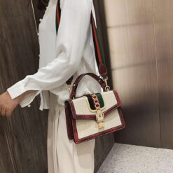 sac motif crocodile rouge