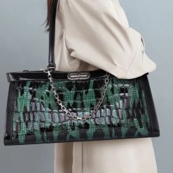 grand sac à main croco