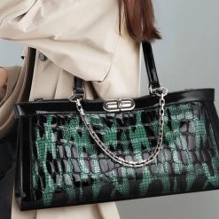 grand sac à main crocodile