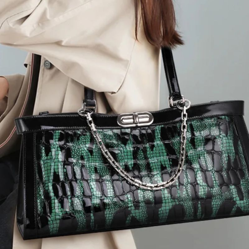 grand sac à main crocodile