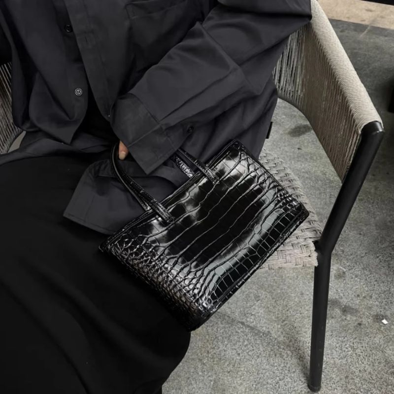 grand sac effet croco