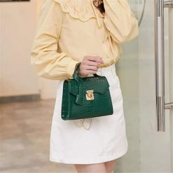 petit sac à main effet croco