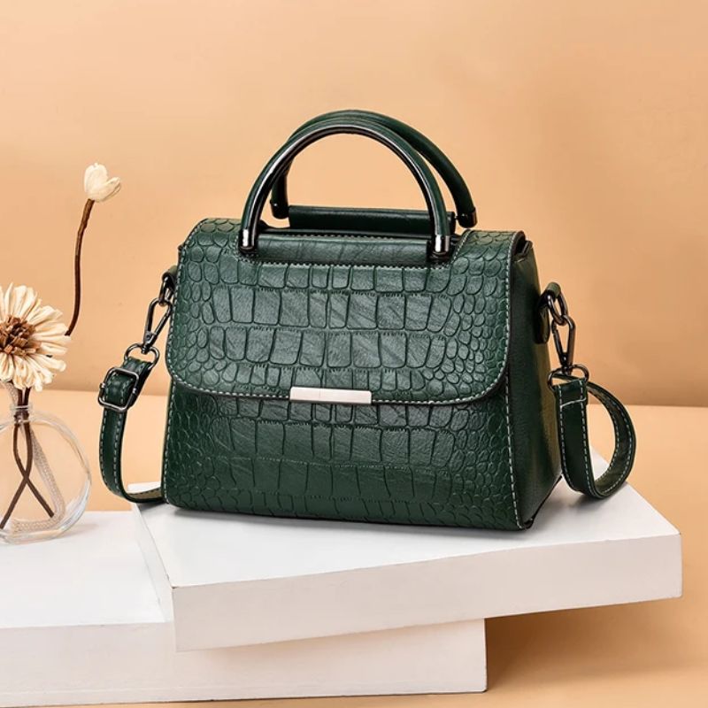 sac à main alligator vert