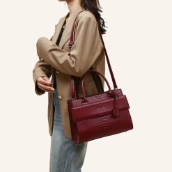 sac à main effet crocodile pour femme