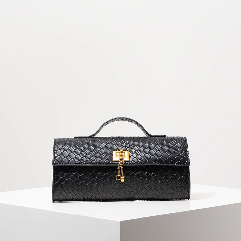 sac à main imitation croco noir