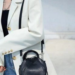 sac à main noir alligator pour femme