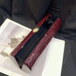 sac alligator bordeaux