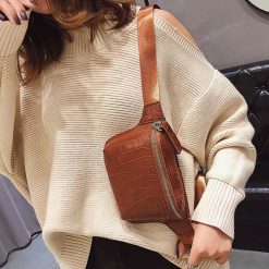 sac banane croco pour femme