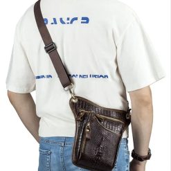 sac banane cuir crocodile